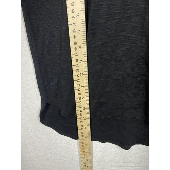 New Kirkland Womens Scoop Neck 3/4 Sleeve Slub Tee Shirts Size Small Black - Picture 2 of 8